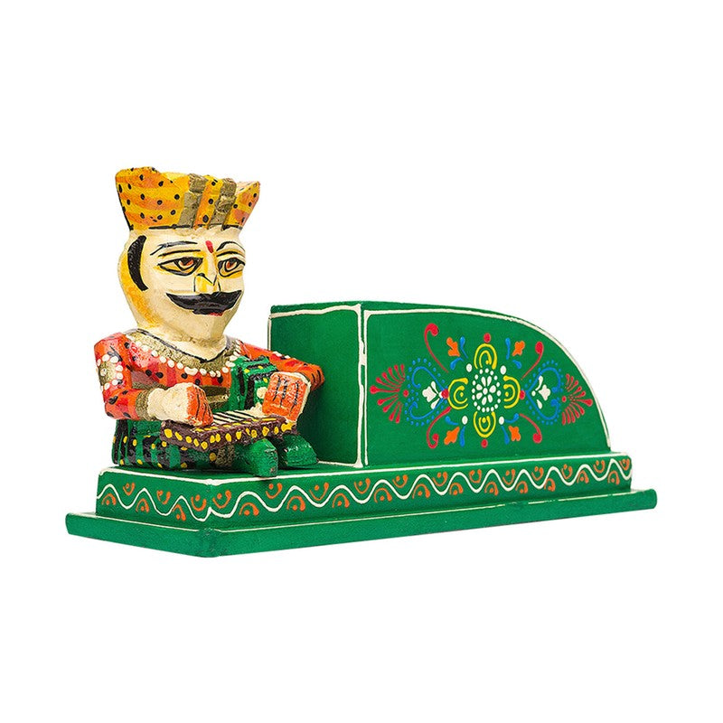 Handcrafted Wooden Musician Stationary Stand - Green media 5