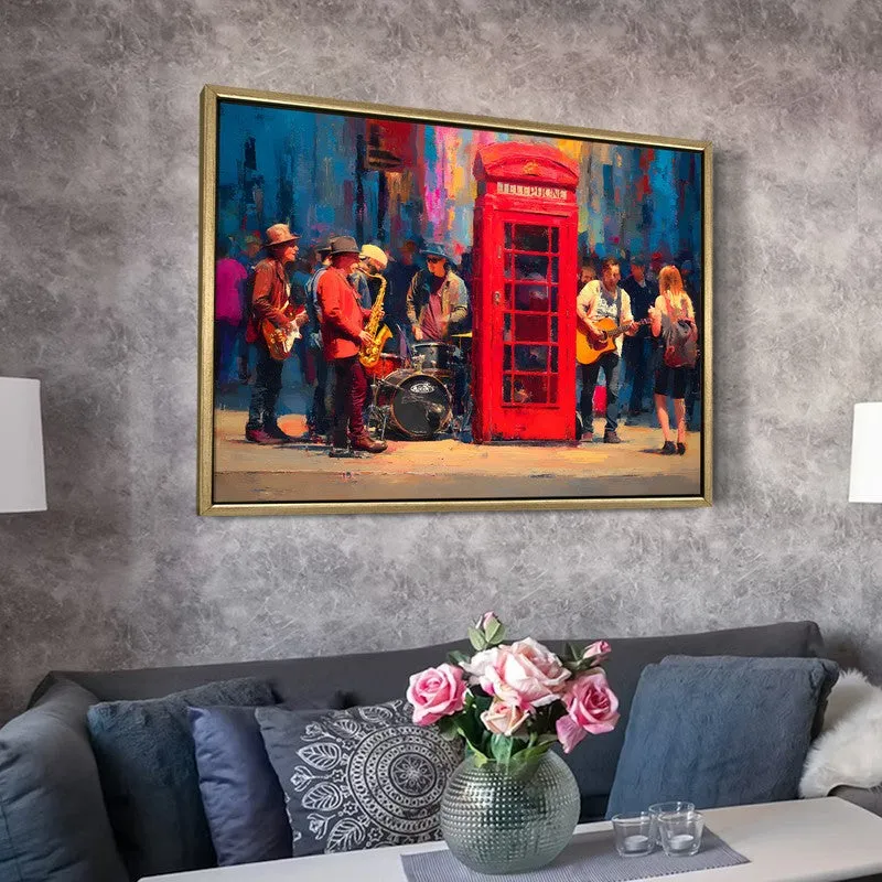 London Street Canvas Wall Painting With Frame media 6