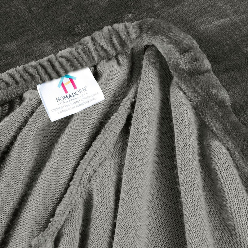 Casselle  Velvet Bedsheet (Light Grey) - 300 GSM media 3