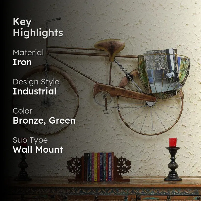 Rustic Bicycle Iron Wall Accent media 2