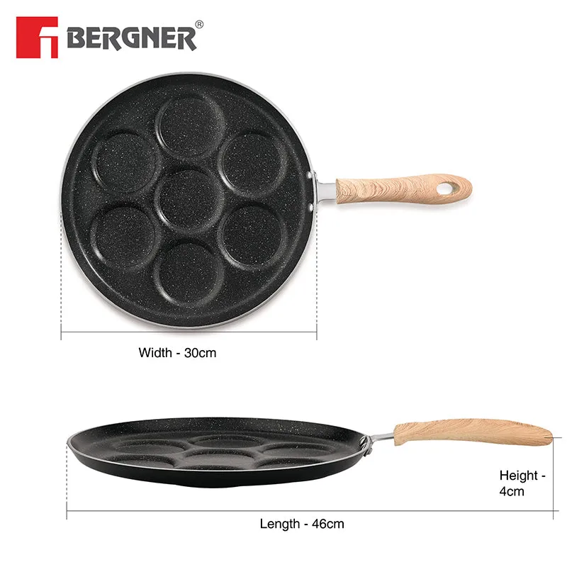 Bergner Aeris Non-Stick Uthappam Pan (7 Pit) - 30 cm media 8