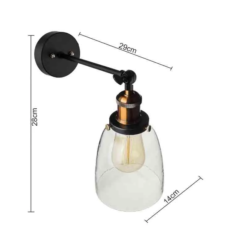 Bell Glass & Metal Wall Lamp media 6