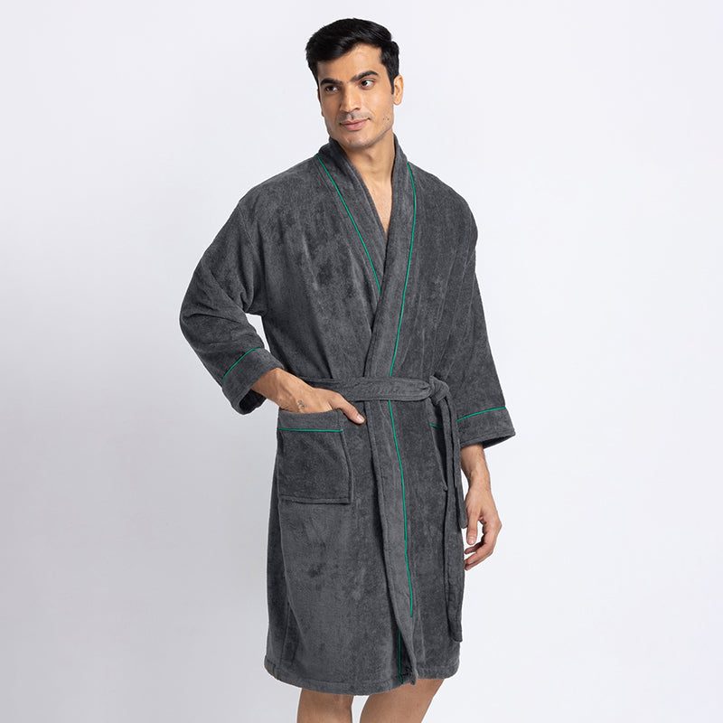 Corbin Bath Robe - Grey media 3