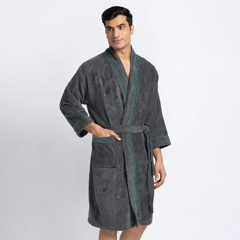 Corbin Bath Robe - Grey media 3