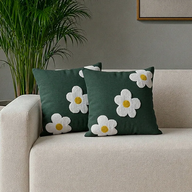 Bloom Tint Tufted Cushion Cover - Set Of Two media 1