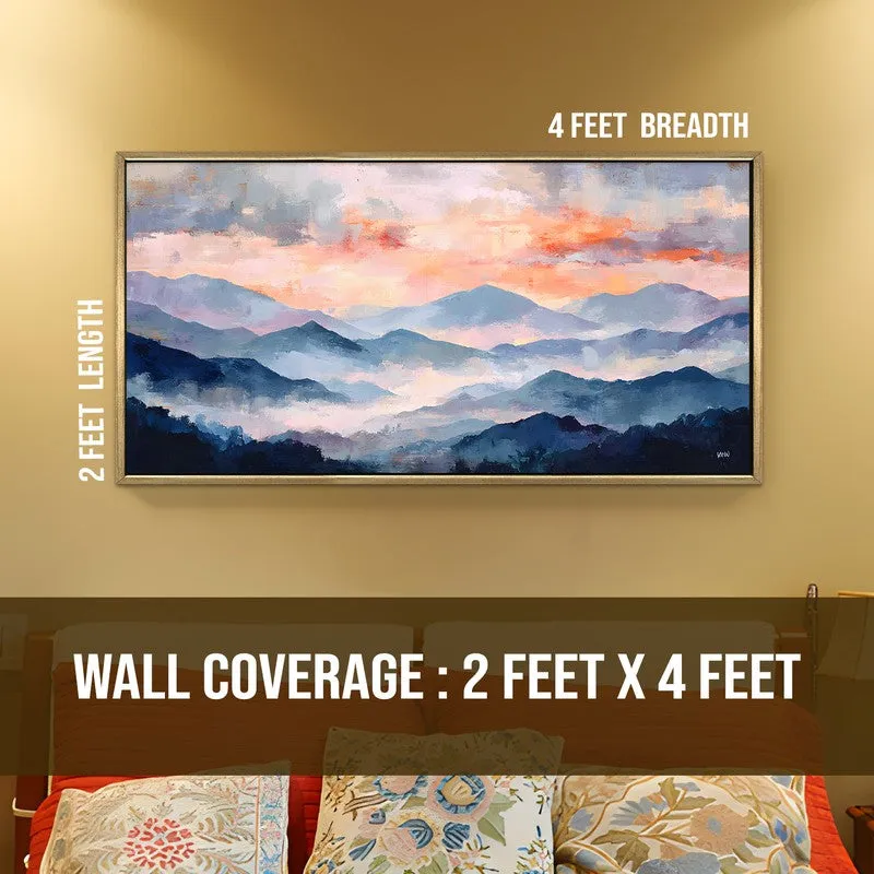 Mountain Veil Canvas Wall Painting With Frame media 8