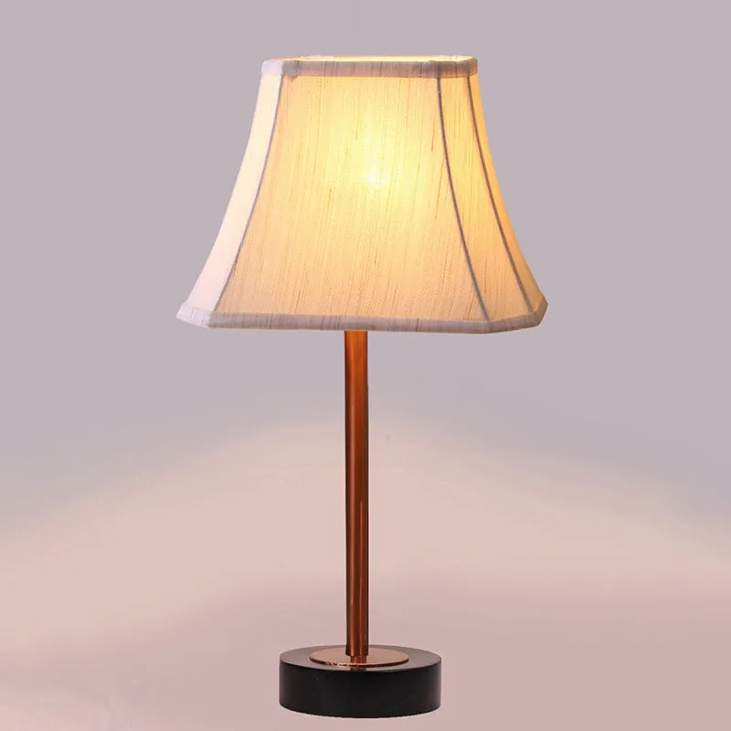 Ceylon Rodin Wooden Table Lamp - OffWhite,Copper,Black media 5