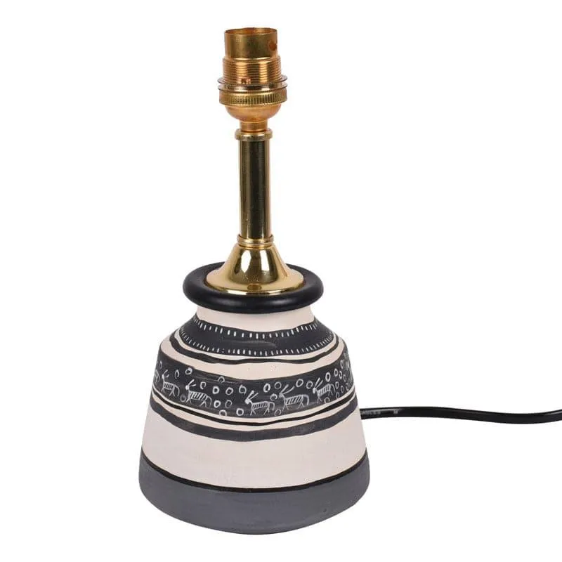 Abdel Terracotta Table Lamp - Black,White media 5