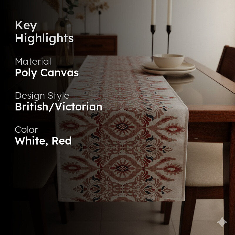 Ishtora Ethnic Poly Canvas Table Runner media 2