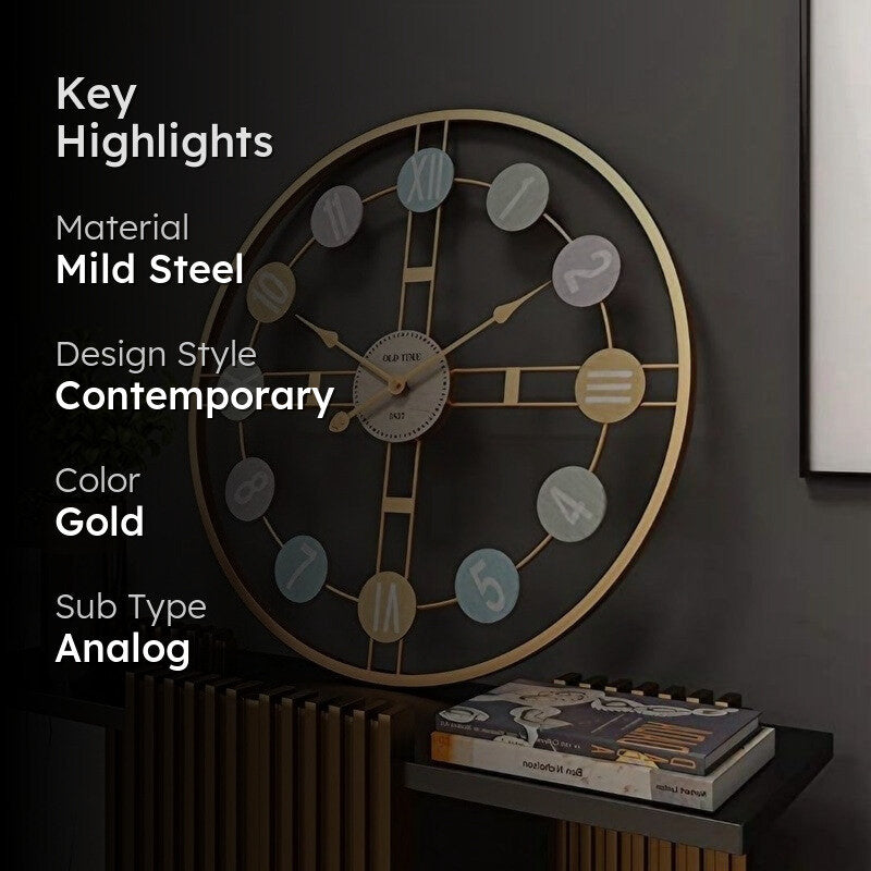 Sweep Silent Wall Clock - Gold media 2