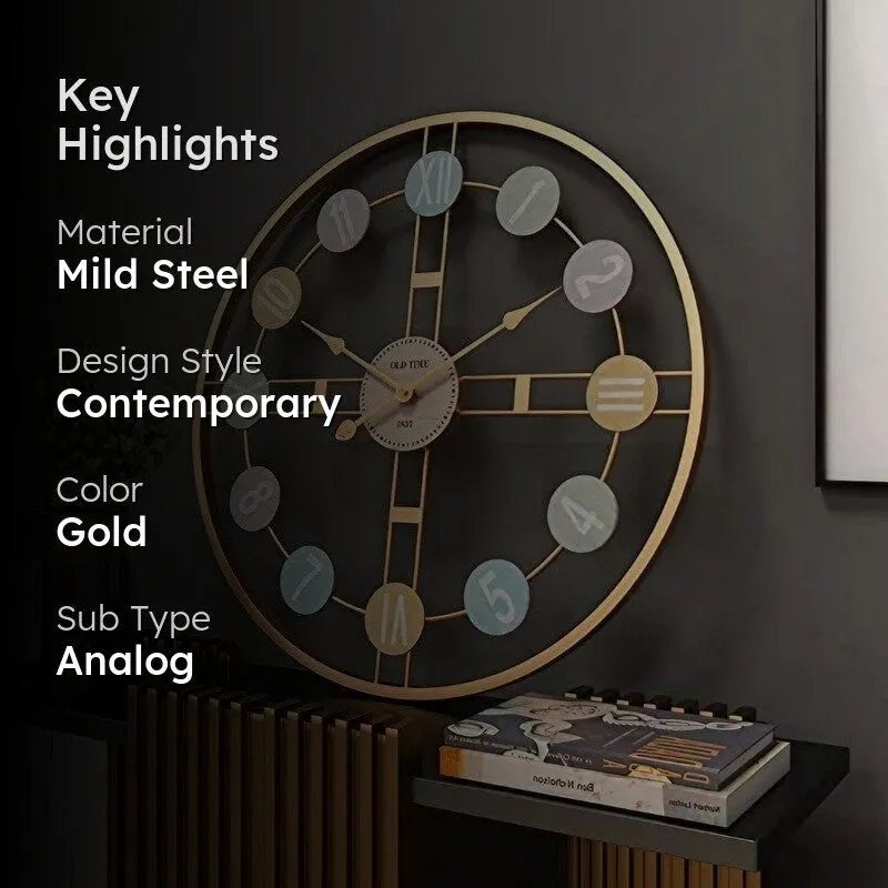 Sweep Silent Wall Clock - Gold media 2