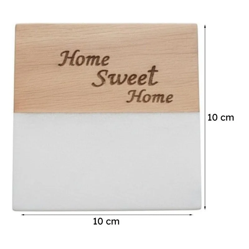 Walnut Engraved Marble Coasters - Set Of Two media 8