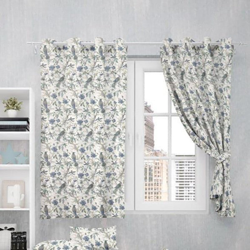 Koel Charm Curtain (Blue) - Set Of Two media 3
