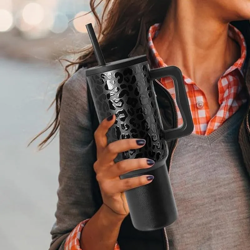 Savanna Splash Stainless Steel Tumbler (1200 ML) - Black media 4