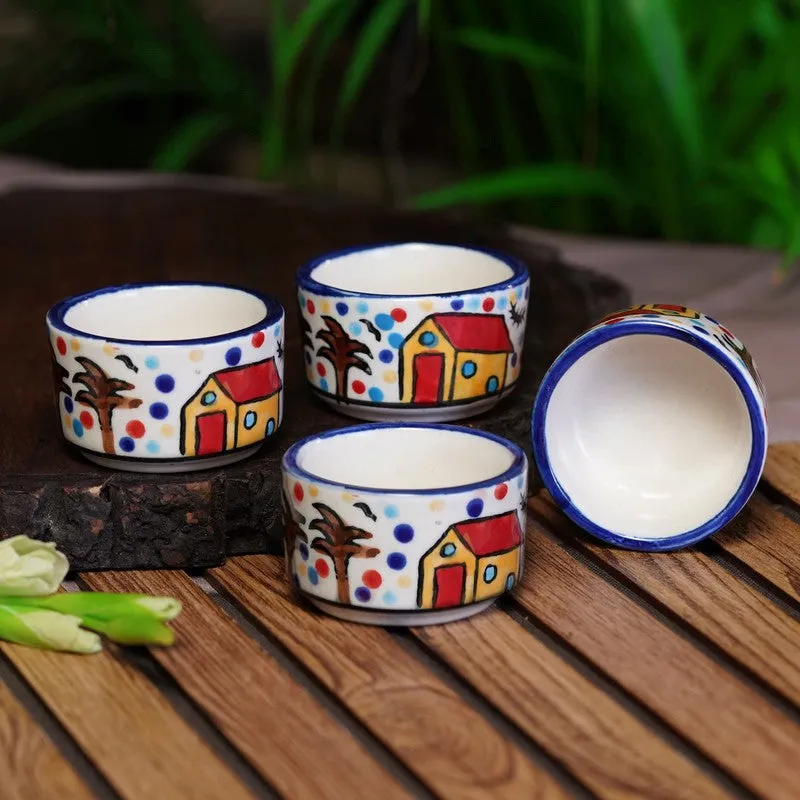 Bowlisse Ceramic Dip Bowls (Multicolor ,40 mL Each) - Set Of Four media 1