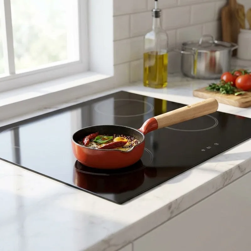 Cumin Co Enamel Cast Iron Tadka Pan (250 mL) - Rust media 1