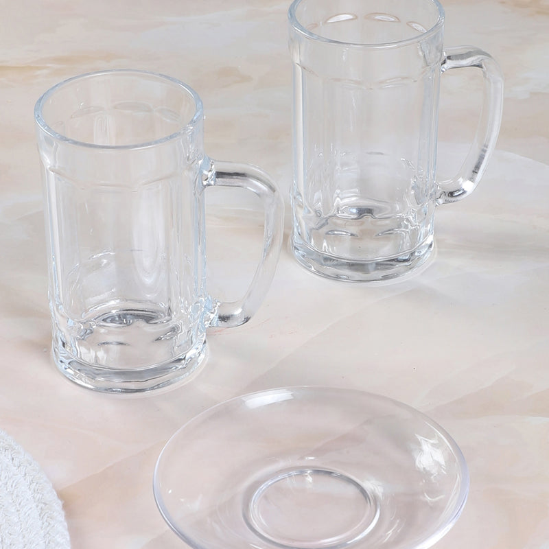 Yasha (400 ML) Beer Glass & Snack Plate Combo - Three Piece Set