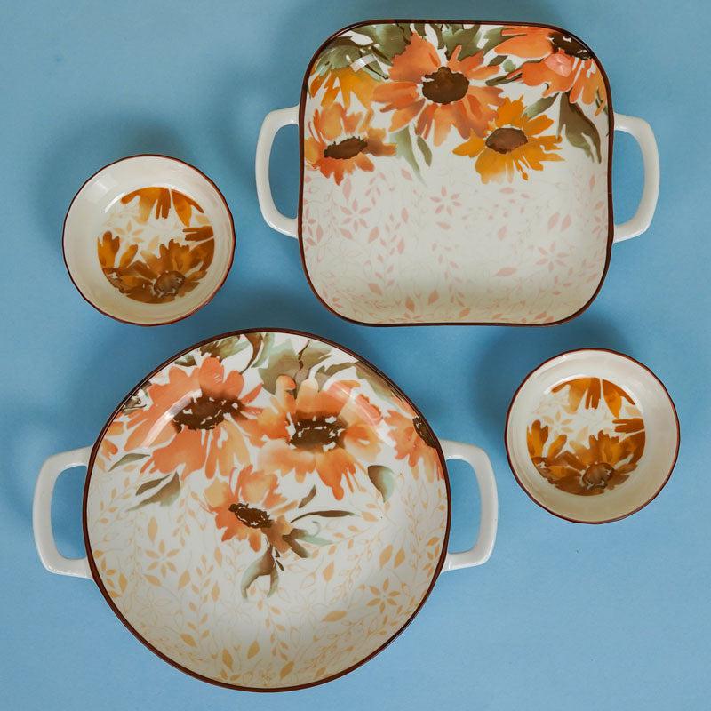 Sunflower Glow Porcelain Serving Set - Four Piece Set media 3