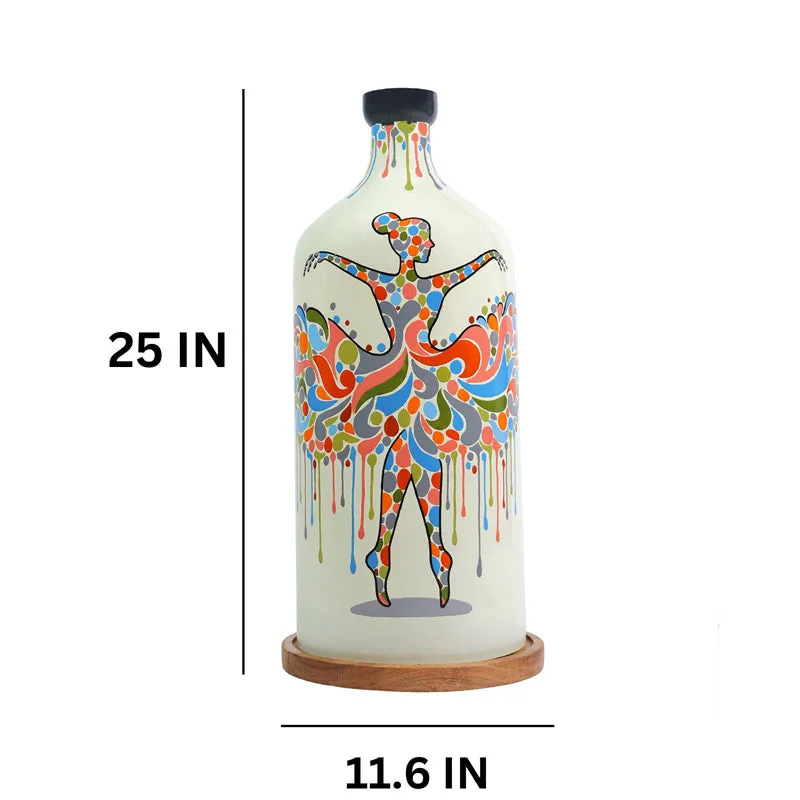 Ballerina Hand Painted Glass Floor Lamp media 6
