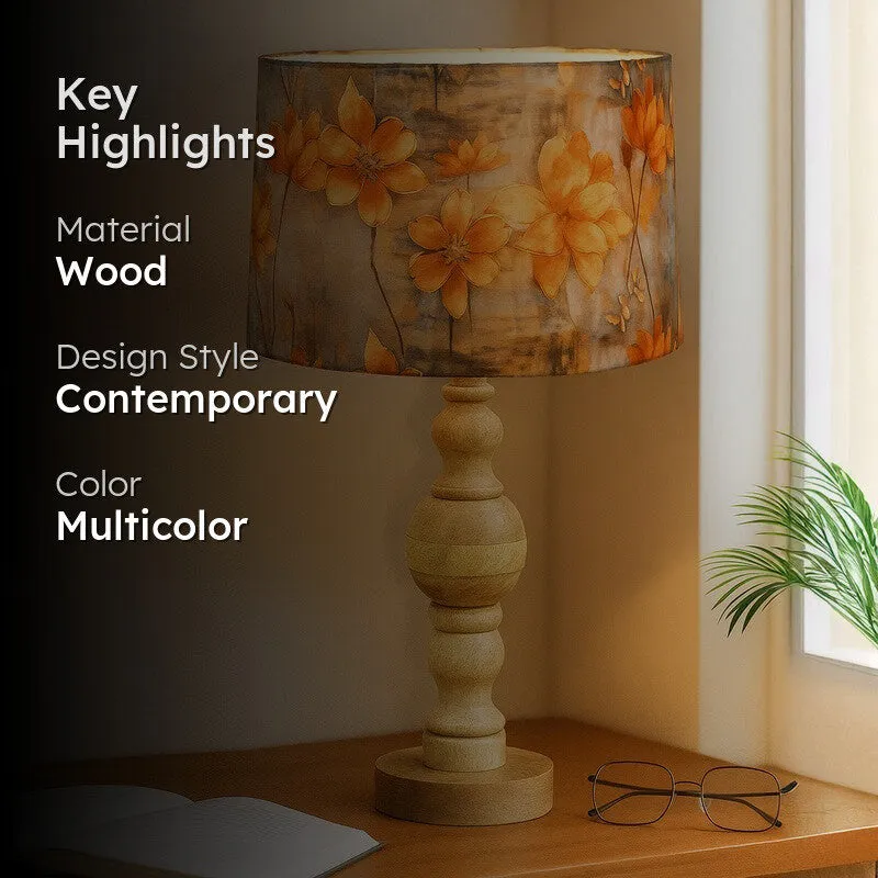 ZenithAura Adjus Wooden Table Lamp - Multicolor media 2