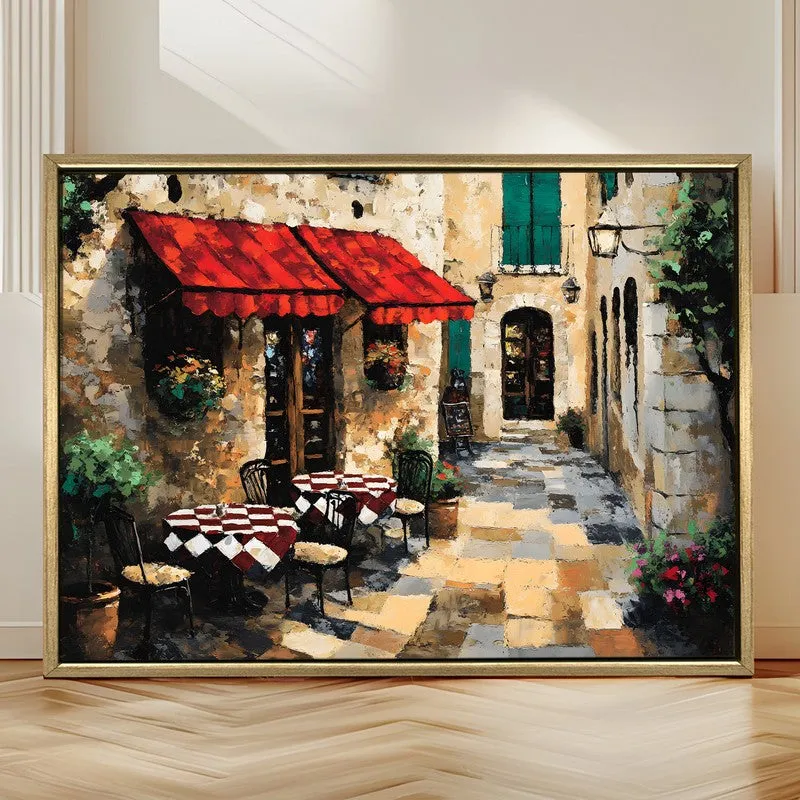 Corner Cafe Canvas Wall Painting With Frame media 4