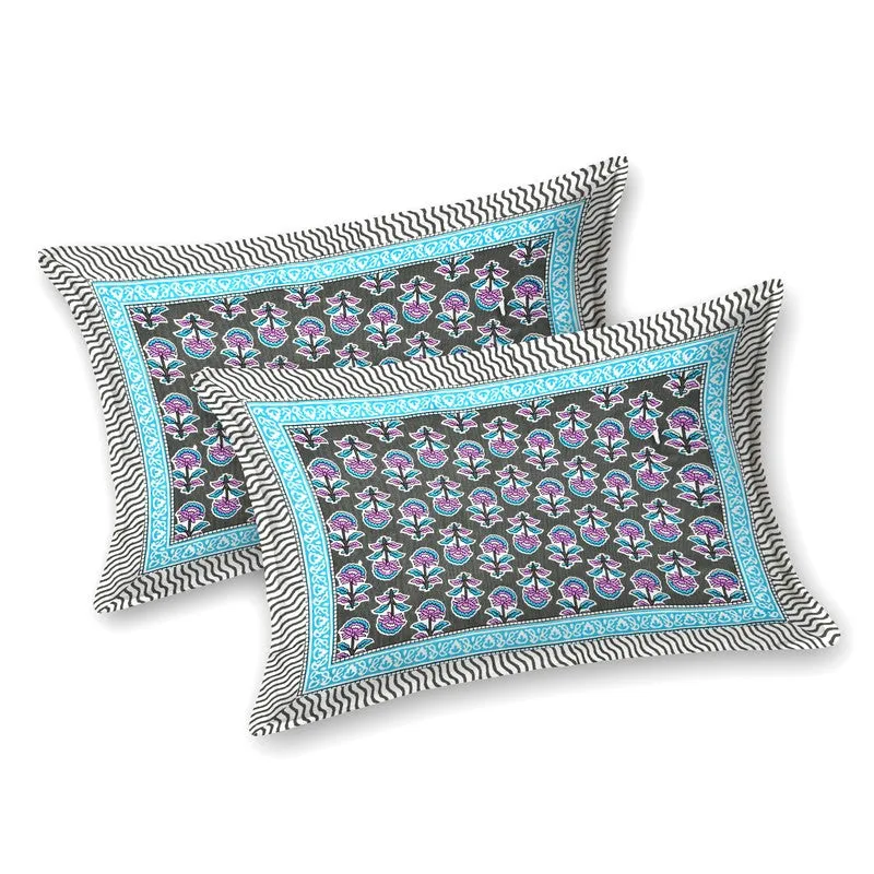 ImperialComfort Cotton Bedsheet (Blue) - 144 TC media 3