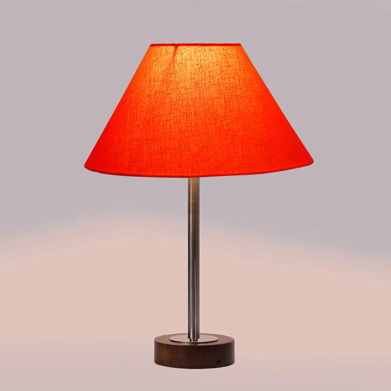 Cotin II Rodin Wooden Table Lamp - Orange,Silver,Brown media 5