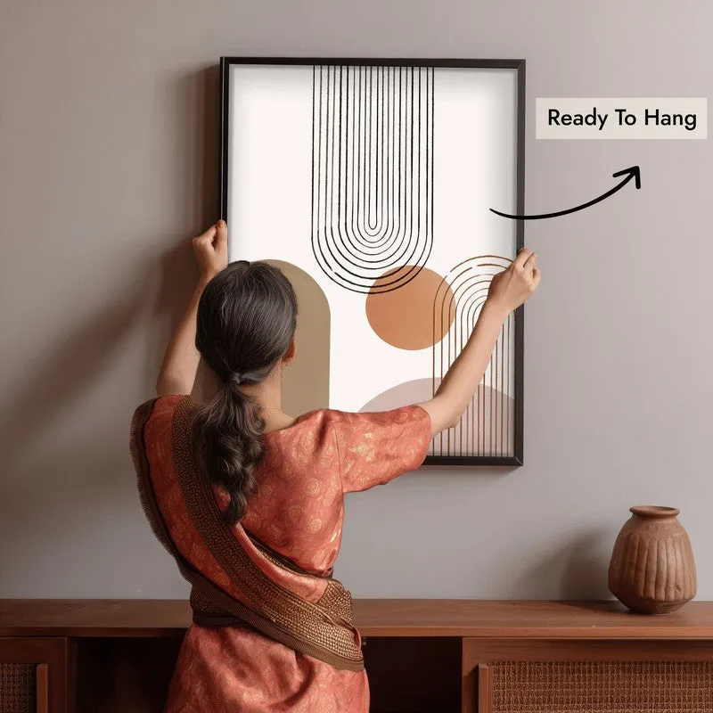 Balanced Arches Canvas Wall Painting With Black Frame media 6
