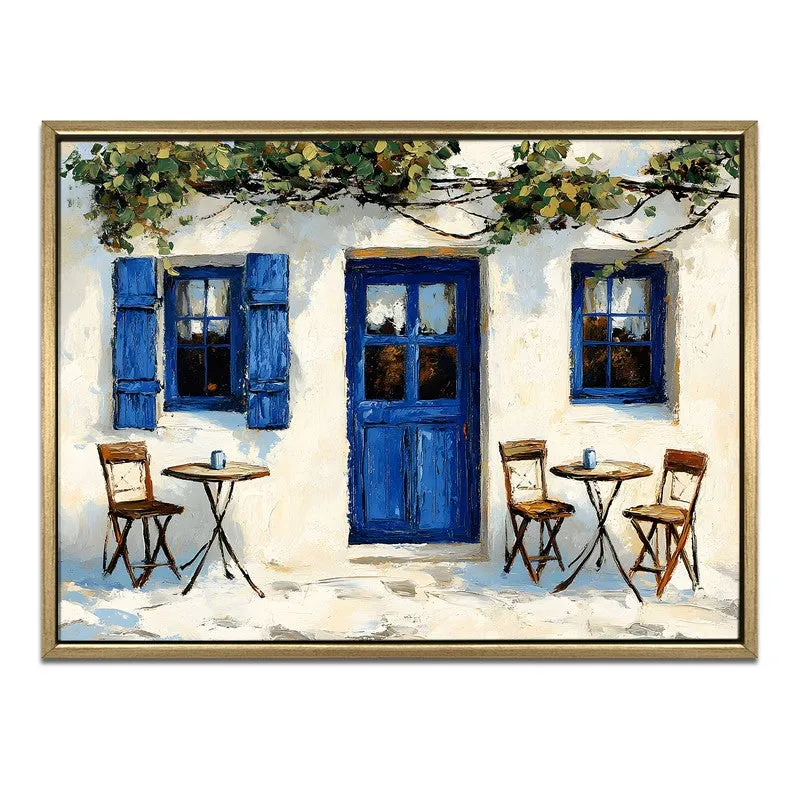Azure Haven Canvas Wall Painting With Frame media 3