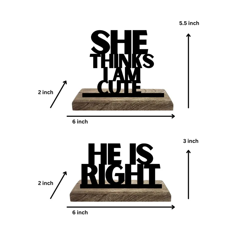 He Is Right Typography Showpiece - Set Of Two media 5