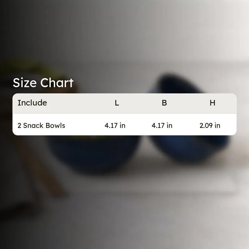 IndiLuxe Ceramic Snack Bowls (Blue, 200 mL Each) - Set Of Two media 7