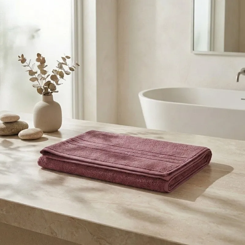 Monte Carlo Clean Wrap Pure Cotton Bath Towel - Mauve media 1