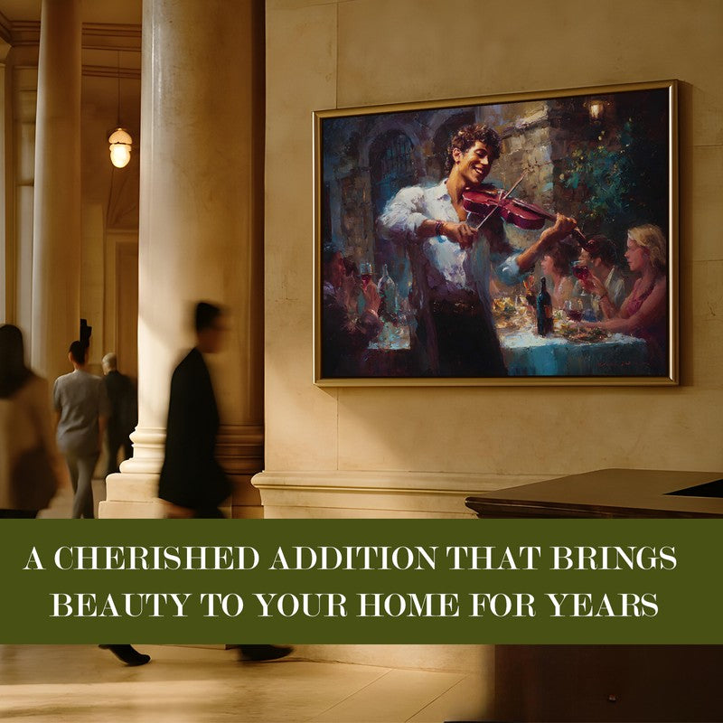 Violin Bliss Canvas Wall Painting With Frame media 7