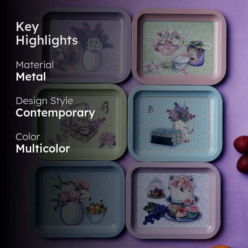 Bouquet Broma Serving Tray - Set Of Six media 2