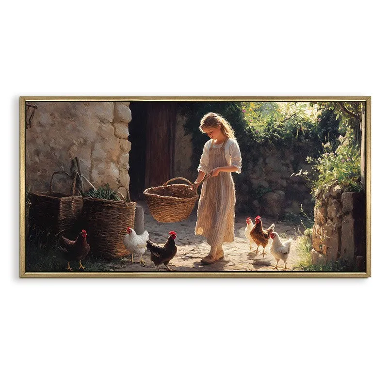 Rustic Dawn Canvas Wall Painting With Frame media 3