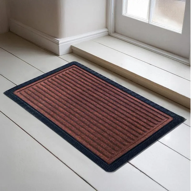 Stepsy Anti-Skid Rubber Rubber Door Mats - Brown media 1