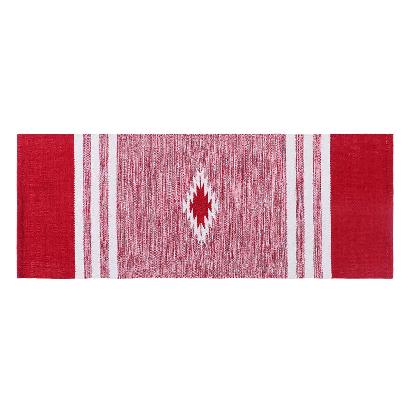 Decoria Cotton Runner Rug - Red media 1