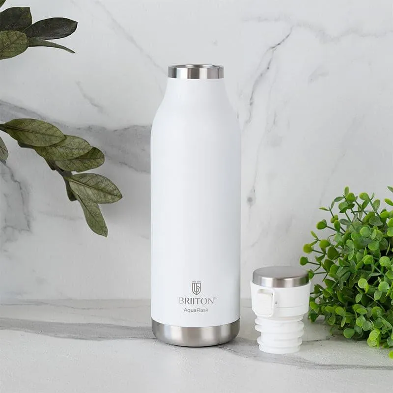 Pristine Sip Hot & Cold Thermos Water Bottle (White) - 750 mL media 3