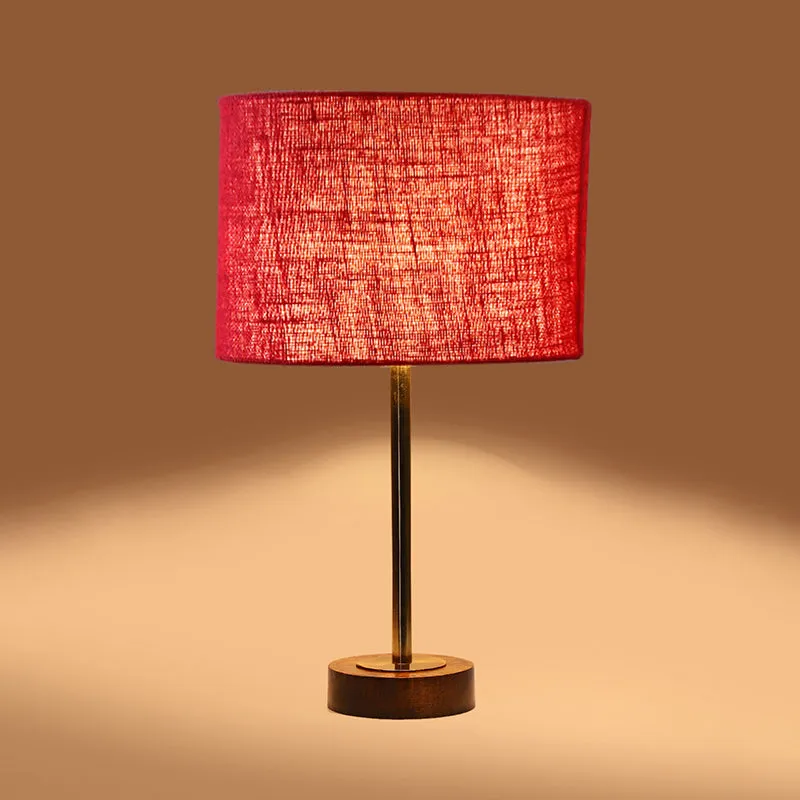 Sienna I Rodin Wooden Table Lamp - Maroon,Gold,Brown media 6