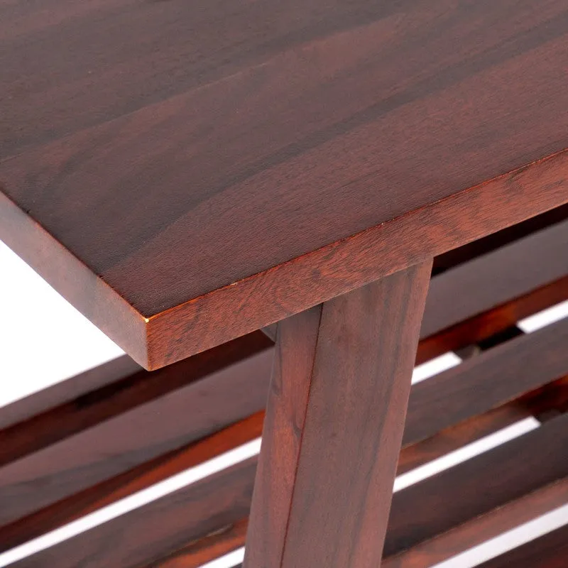 Axeron Sheesham Wooden Center Table - Dark Brown media 6