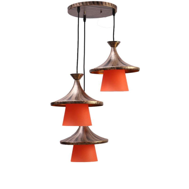 Amber Glow PVC Ceiling Lamp media 3