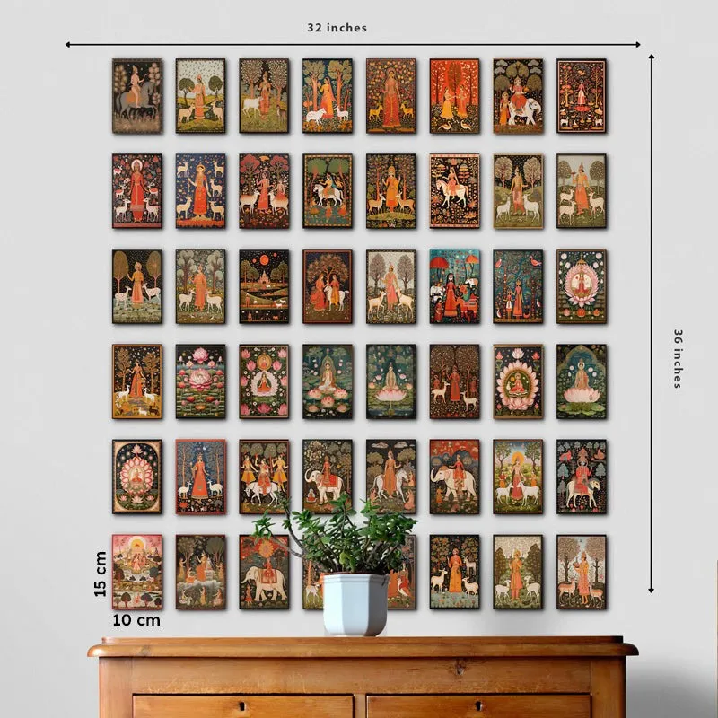 Madhubhani Collage Wall Poster - Set Of Fifty Four media 7