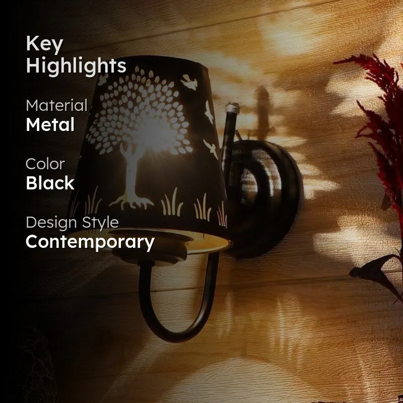Bageecha Etched Metal Wall Lamp media 2