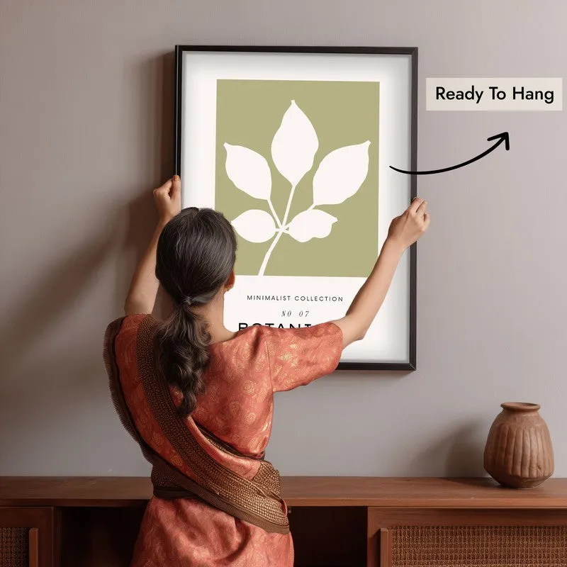 Serene Stem Canvas Wall Painting With Black Frame media 6