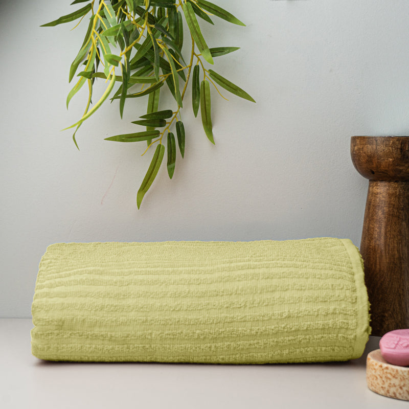 Micro Cotton LuxeDry Striped Bath Towel - Beige media 4