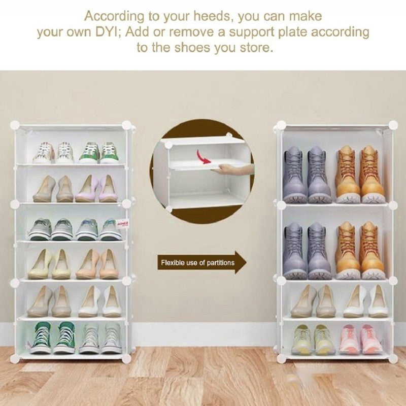 SpaceTread White Plastic & Metal Shoe Racks media 5