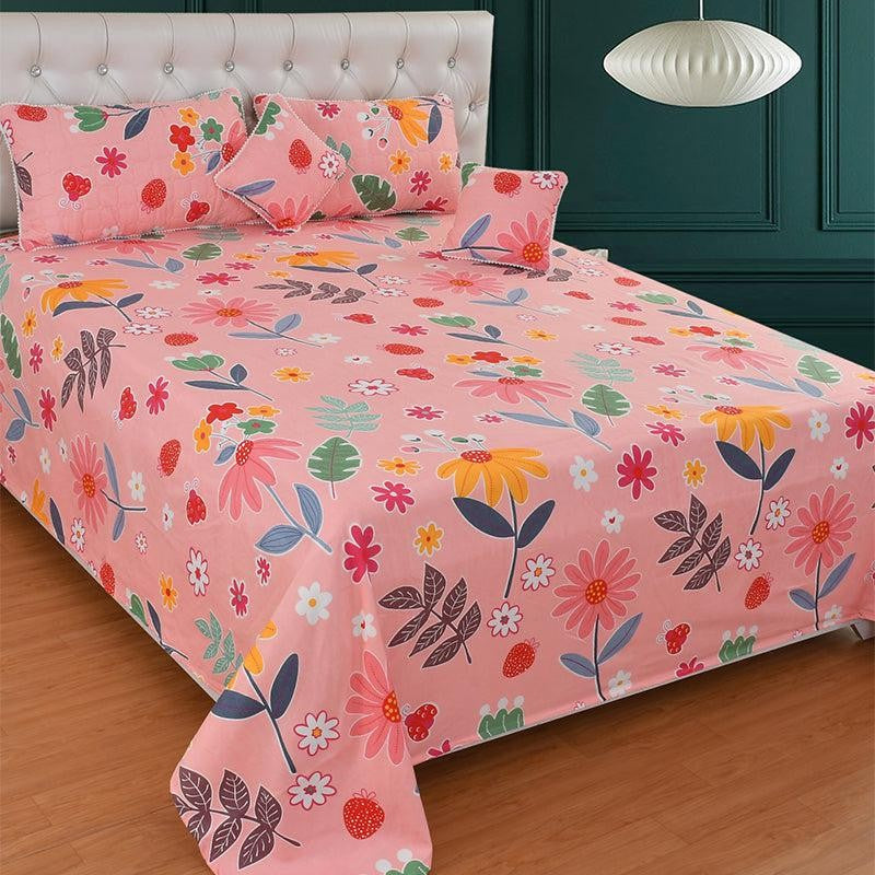 Meredia Pompom Laced Microfiber Bedding Set - Five Piece Set
