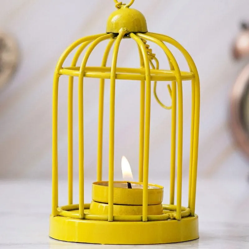 Bird Home Tealight Candle Holder - Yellow media 1