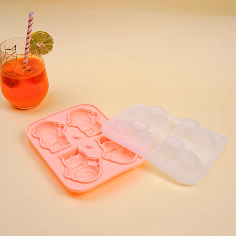Astronaut Silicone Ice Cube Mould - Peach media 3