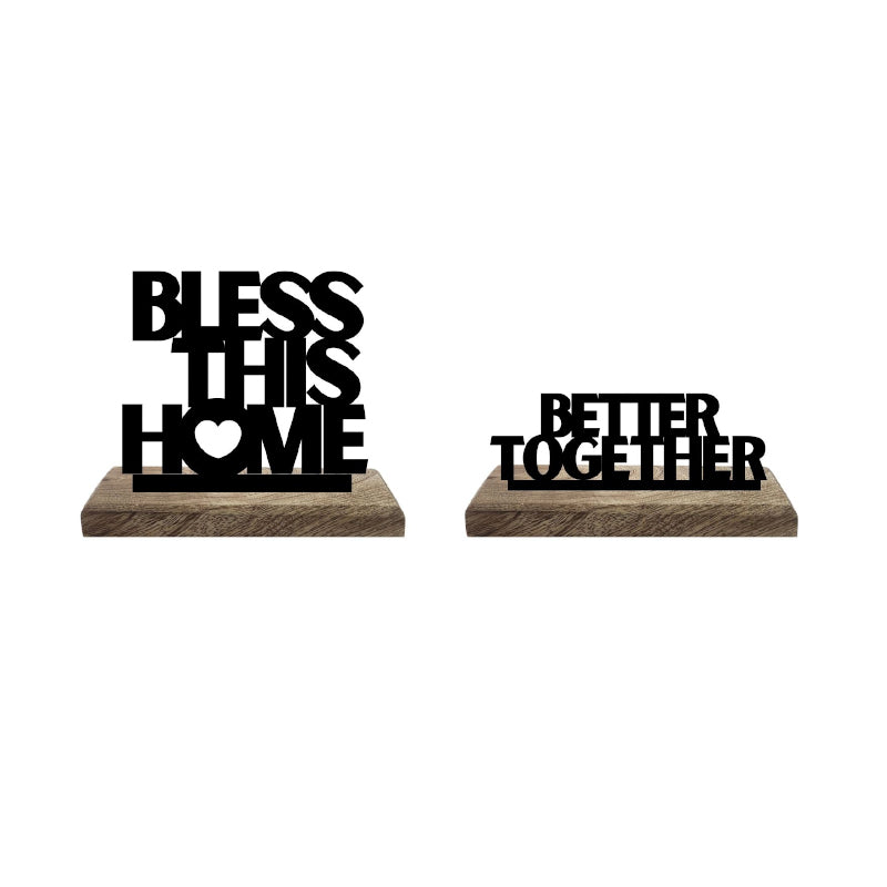 Home Blessing Harmony Typography Showpiece - Set Of Two media 5